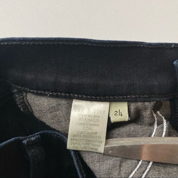 rag & bone | Capri Skinny in Blue/Black‎ Coal Wash - Picture 7 of 12